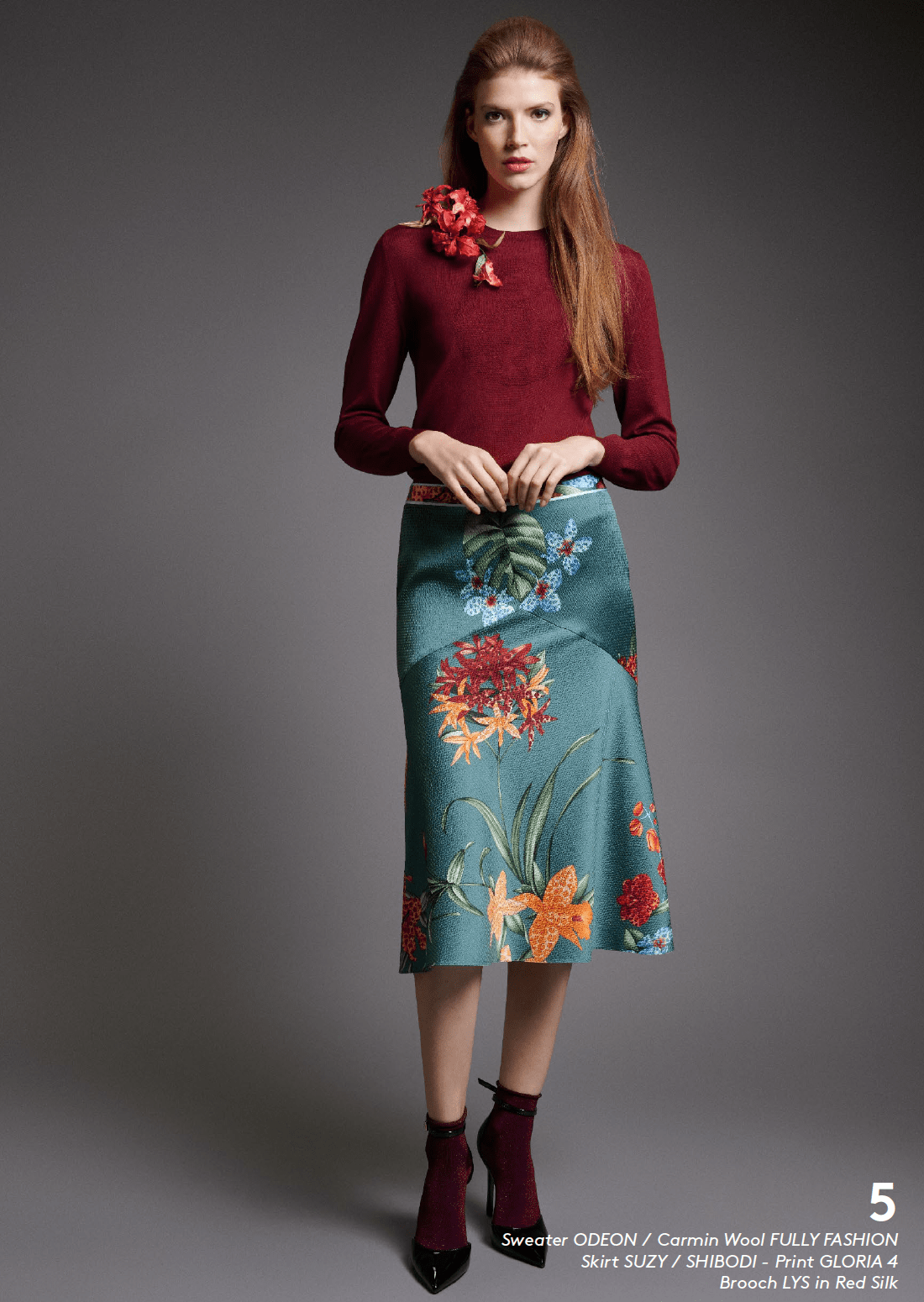 Jupe en soie Leonard